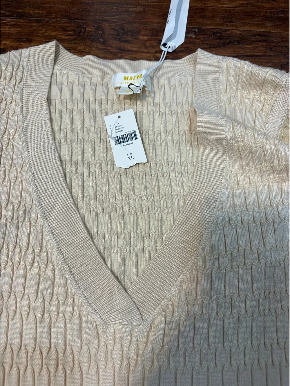 Maeve by Anthropologie NWT Sheer Sleeve Sweater Sz X Large